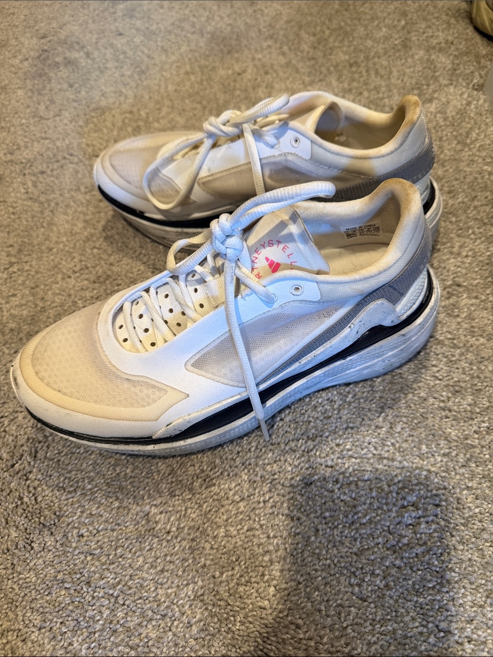 Stella McCartney x adidas White and Black Shoes
